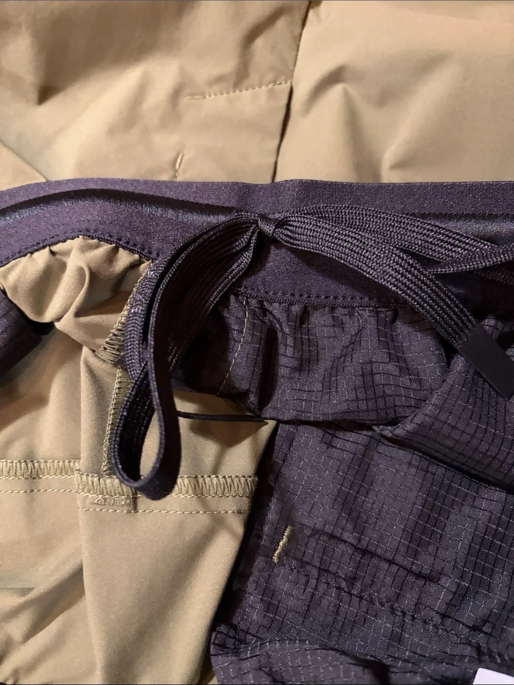 Banana Republic Olive & Orange Colorblock Hybrid Shorts